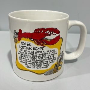 Boiled Lobster Recipe Vintage Mug 16 oz Seafood Delight Maine Cape Cod